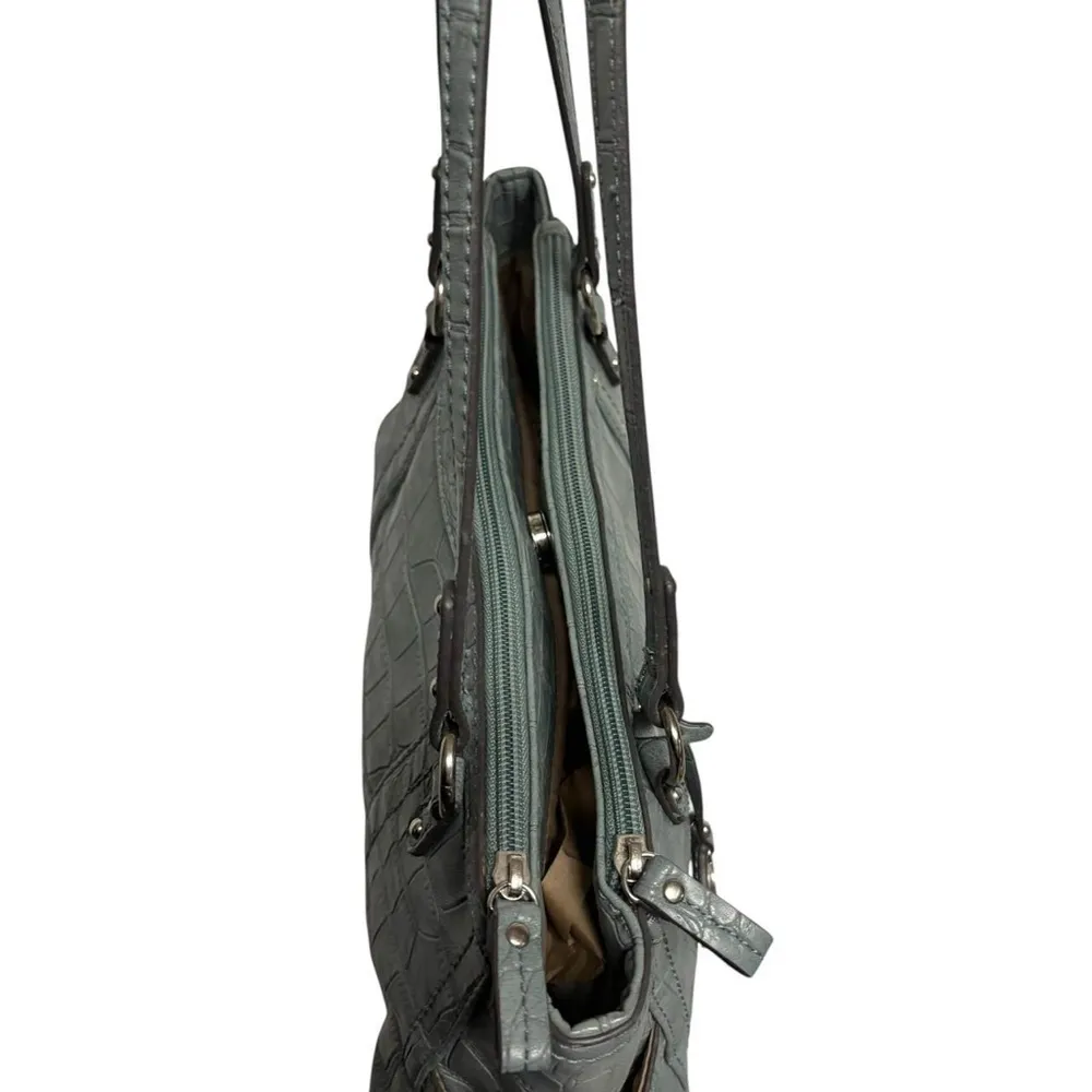 Relic Blue Grey Croc Shoulder Bag - Image 5