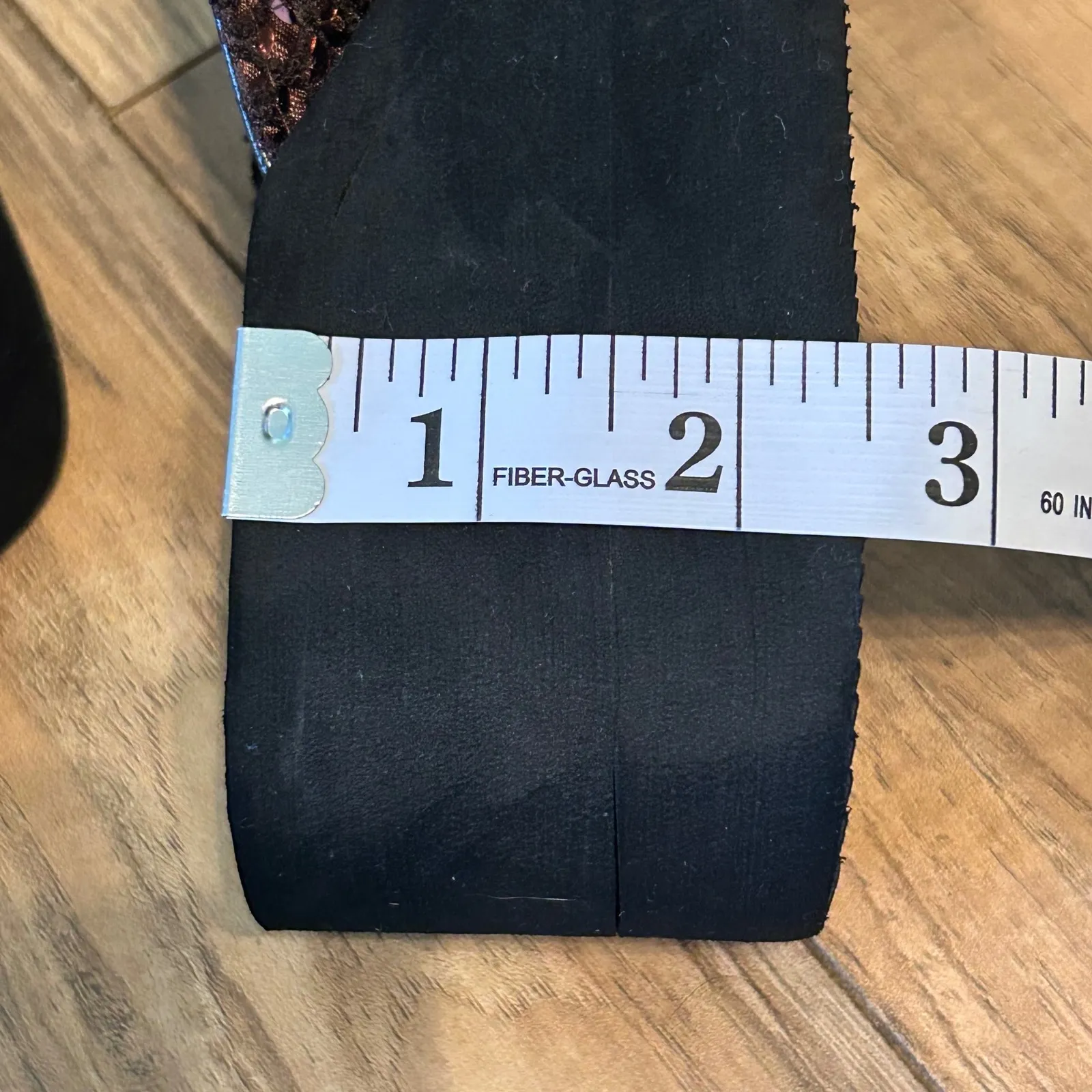 Brown Sequin Platform Flip Flops Women's Size 5 Sparkly Wedge Sandals - Image 4