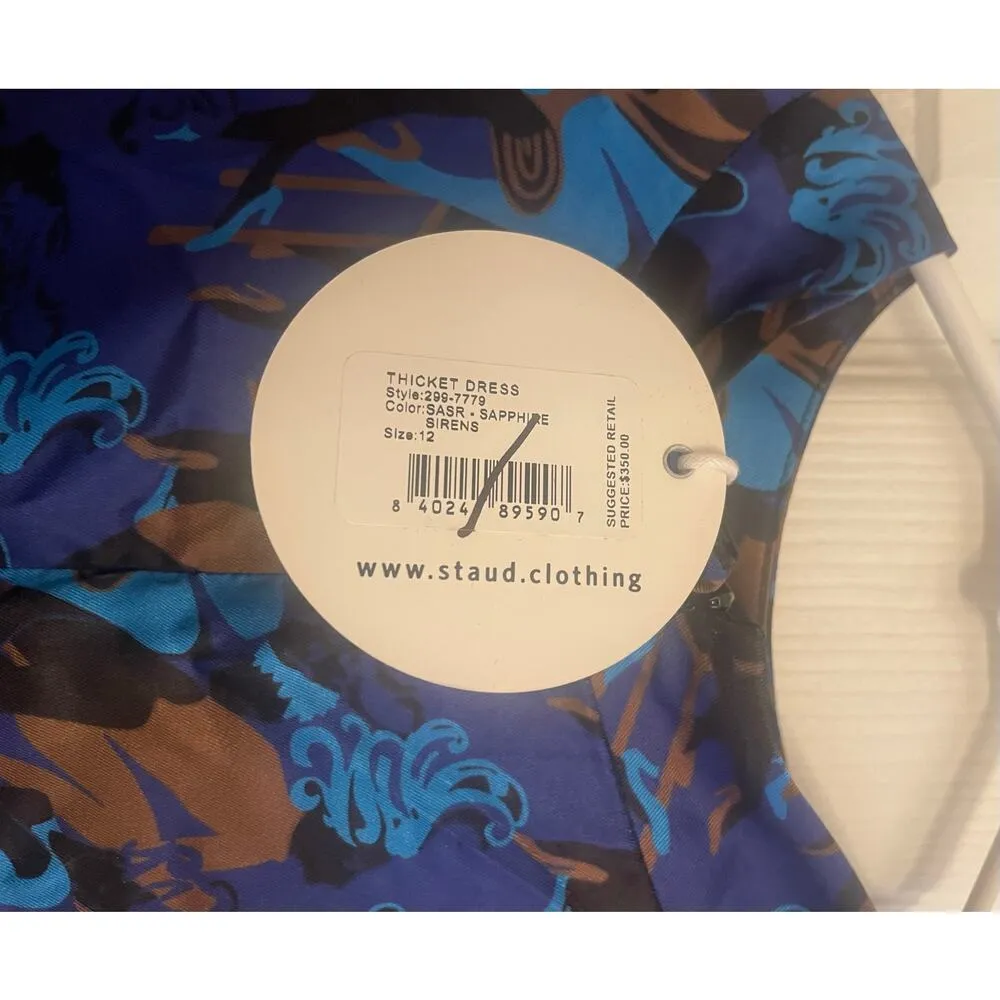 *STAUD Women's Size 12 Sapphire Sirens Thicket Long Sleeve Dress New, A66 - Image 16