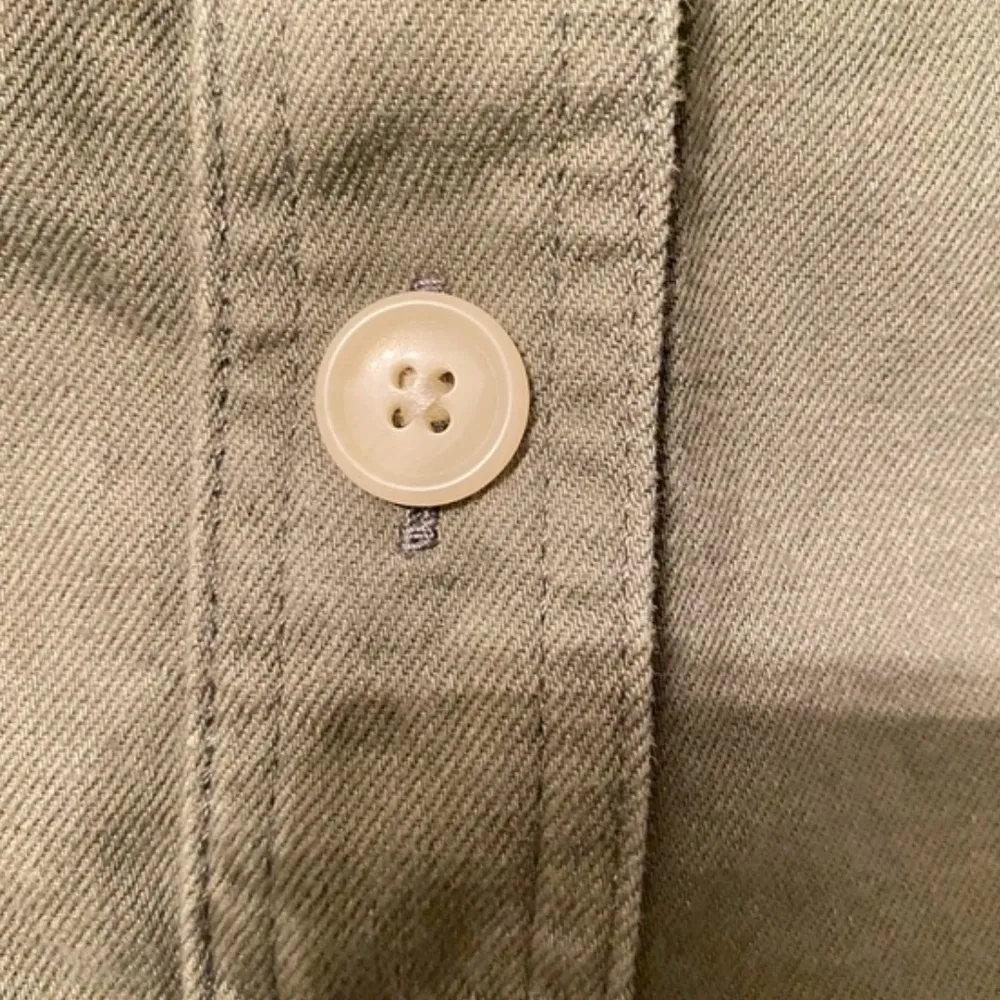 Talbots Army Green A-line short skirt with buttons down the front pockets - Image 2