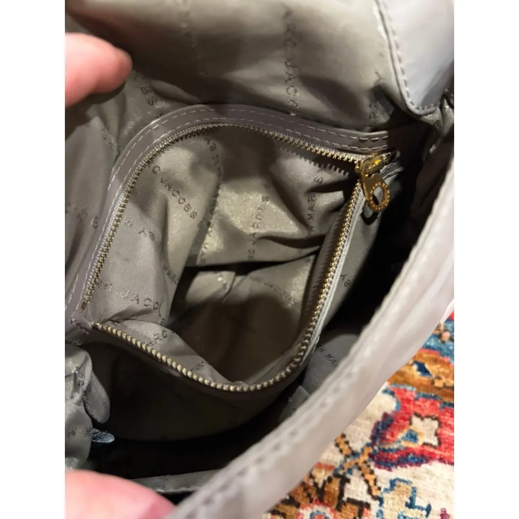 Marc by Marc Jacobs Gray Nylon Crossbody Shoulder Bag Gold Hardware - Image 11