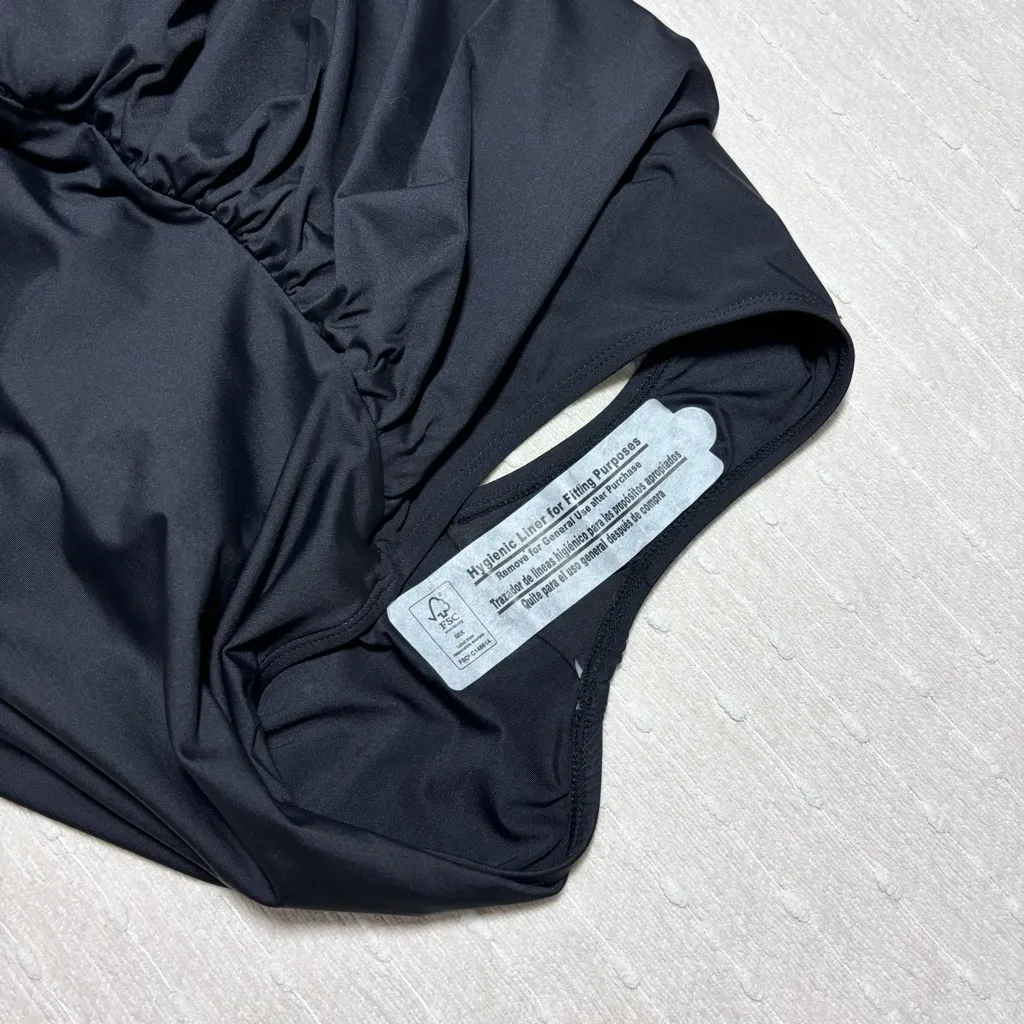 Anne Cole Ladies Adjustable Strap Square Neck One Piece Swimsuit‎ Black Size XXL - Image 10