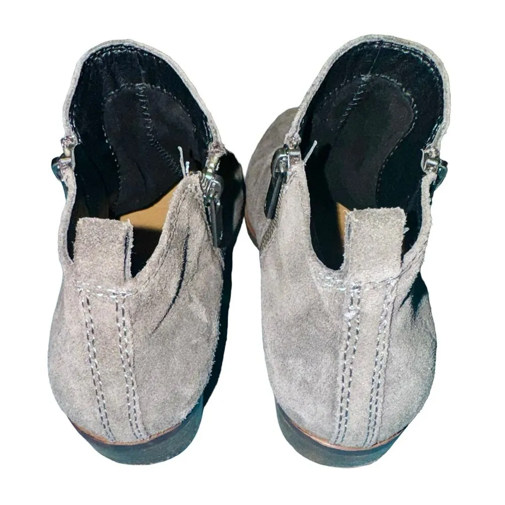 Lucky Brand Women's Basel Gray Suede Ankle Boots Double Zip Size 7 Fall Winter - Image 4