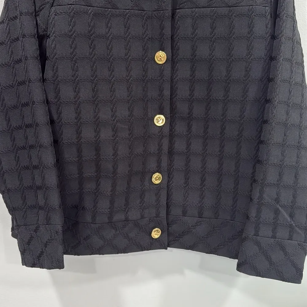 Black Jacket with Gold Buttons Size Large - Image 3