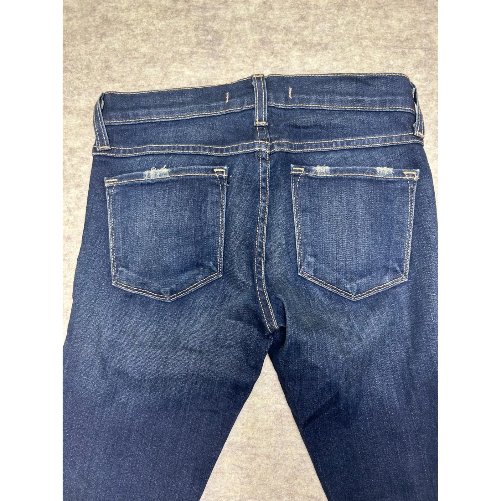 Flying‎ Monkey Women's Size 24 Low Rise Distressed Skinny Cuffed Blue Jeans - Image 6