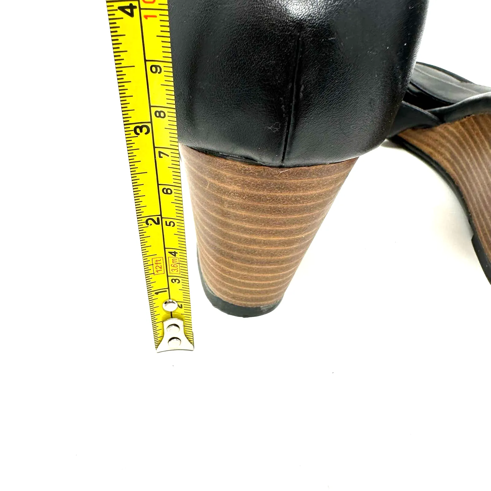 Torrid size 8W black strappy wedge heeled‎ sandals ankle strap wide faux leather - Image 7