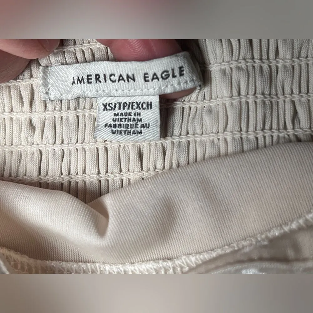 American Eagle Ivory/Cream Velvet Babydoll Ruffle Edge
Tank Size XS - Image 6