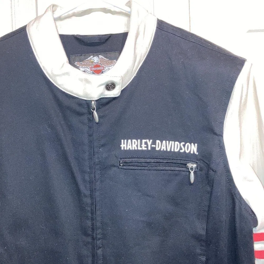 Harley Davidson Jacket Women’s Size XL HD Highway 1 Jacket Vintage Biker Jacket Black - Image 4