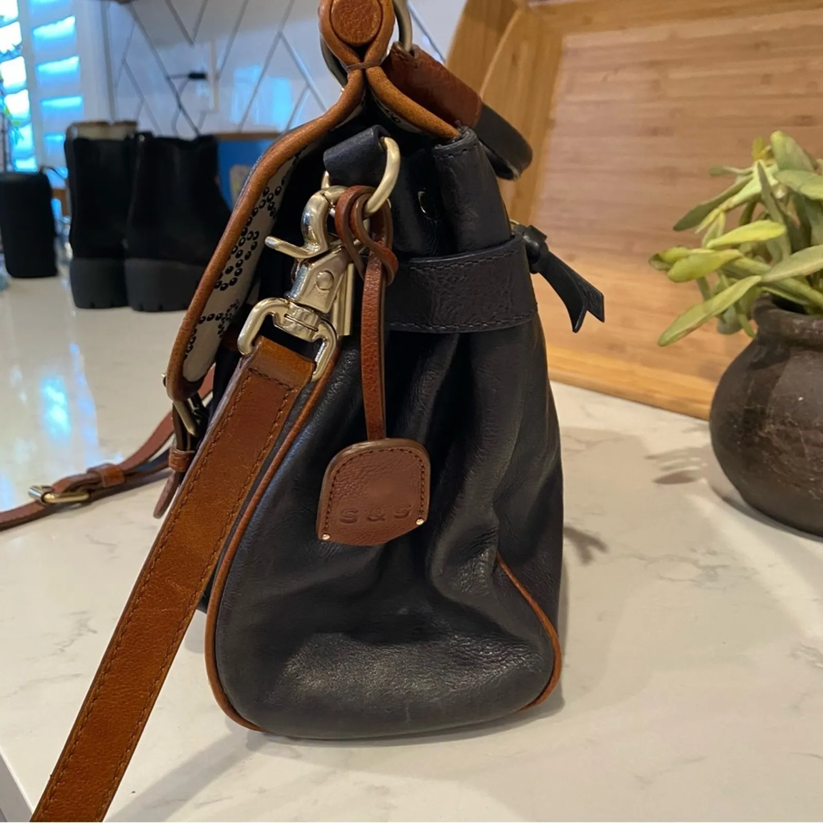 Anthropologie Schuller & Sons Philadelphia leather works Messenger bag classic - Image 6