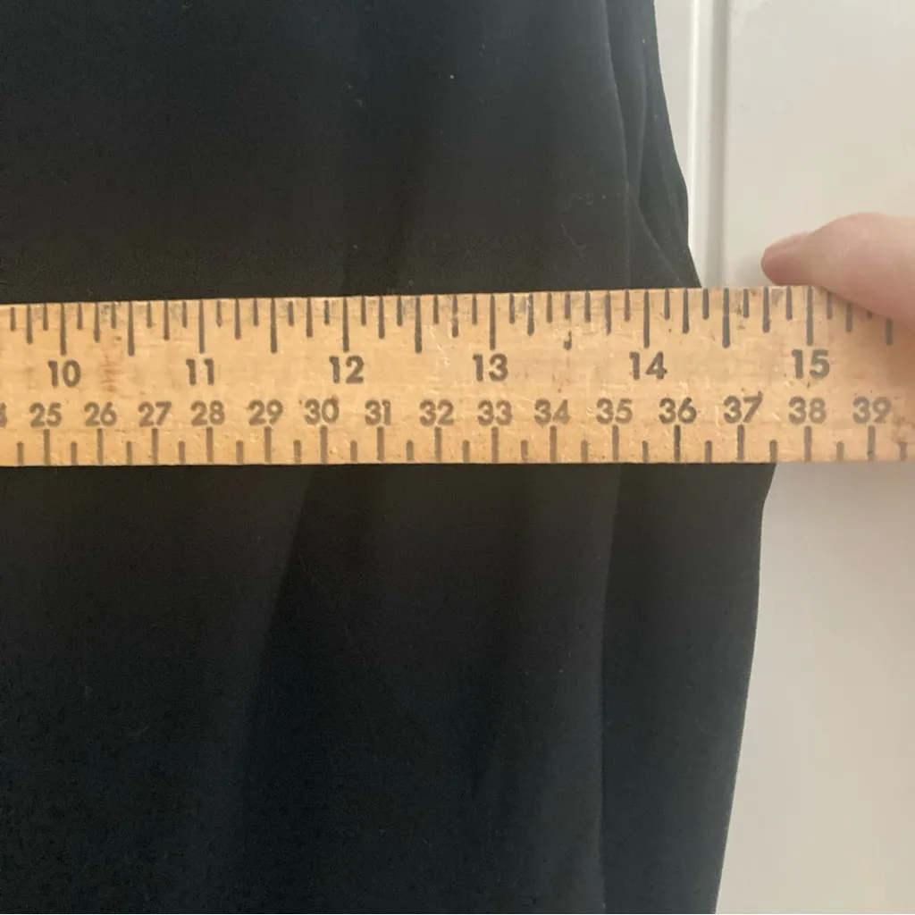 Lauren Ralph Lauren Midi Dress 12 Black Ruching Boat Neck Classic Staple Piece - Image 7