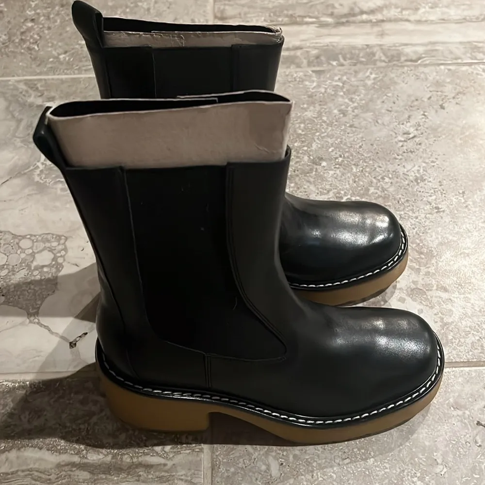 Marc Fisher LTD Fredy Mid Calf Booties, Black Size 11 New in Box $229 - Image 5