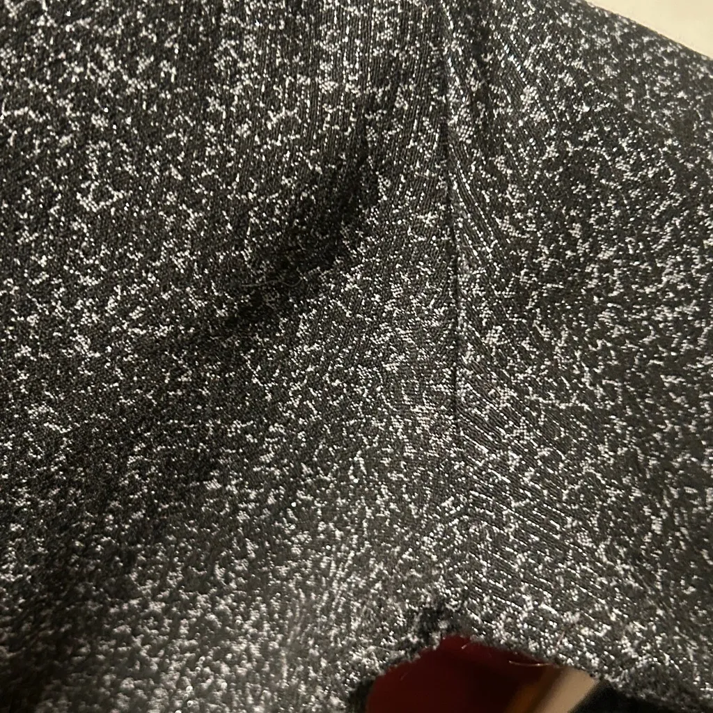 Large Nanette Lepore Metallic silver, black ankle length skinny pants. - Image 3