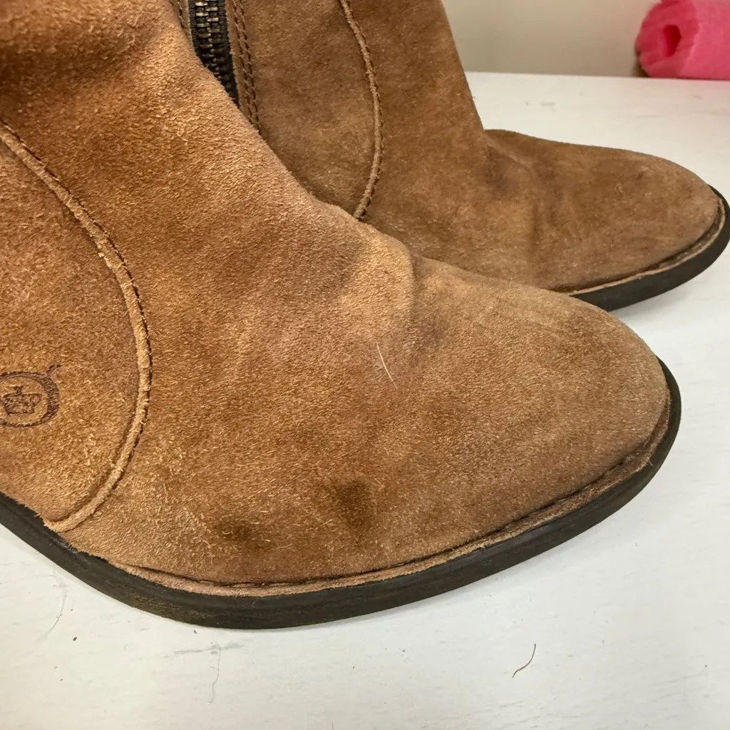 Born Women's Felicia Boot Size 7 M Tall Block Heel Brown Distressed Western Boho - Image 5