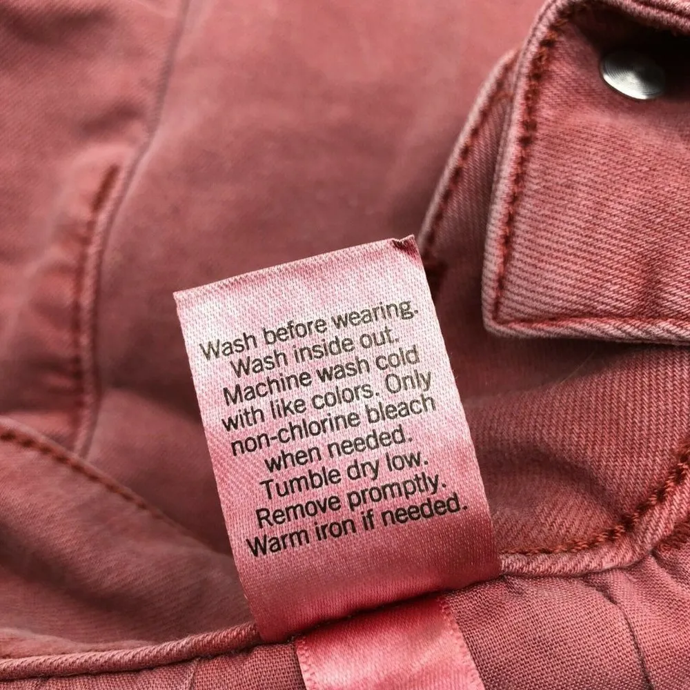 So Womens Denim Jean Shorts Low Rise Favorite Midi Stretch Rust Red Size 1 - Image 5