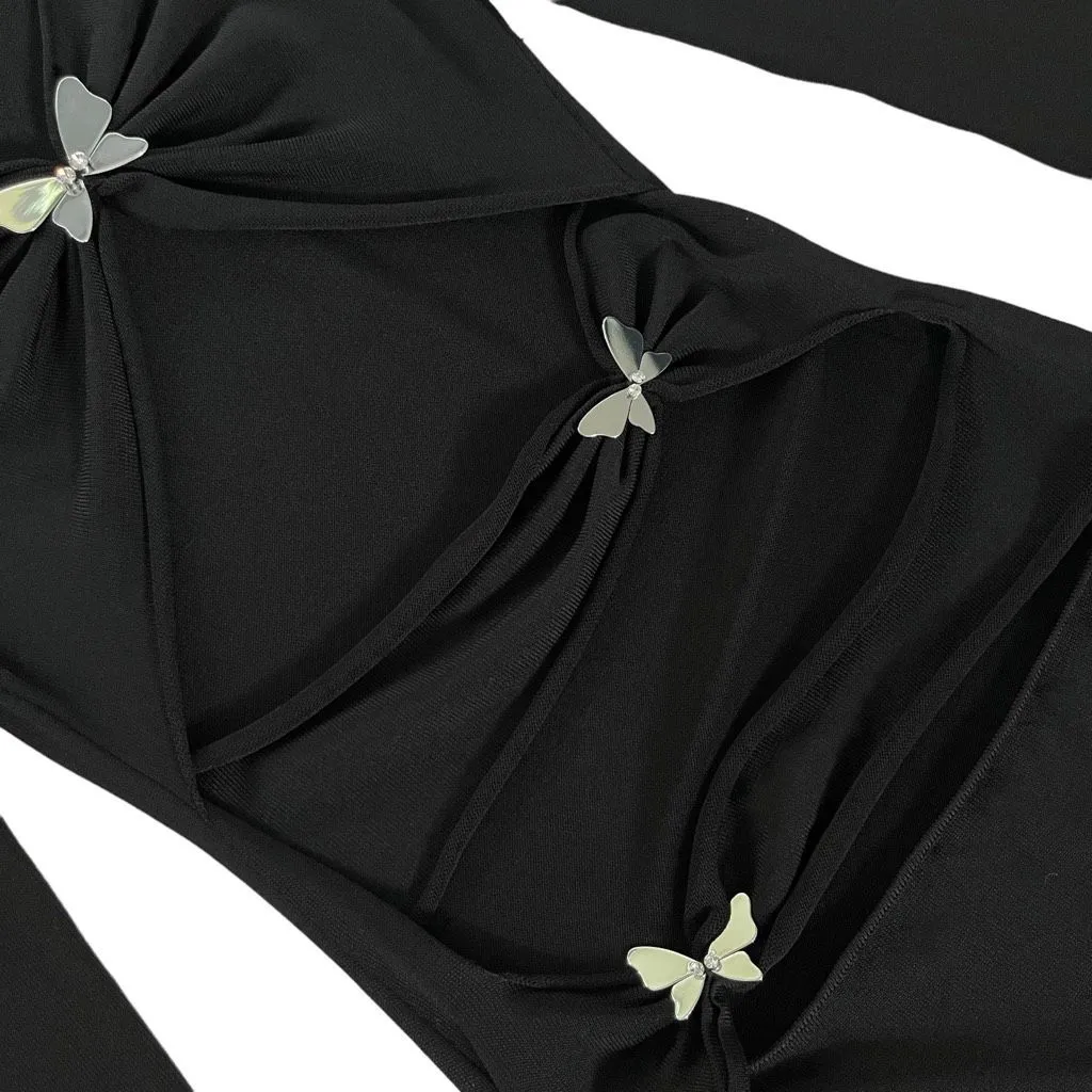 Aya Muse Atalo‎ Dress in Black - Image 5