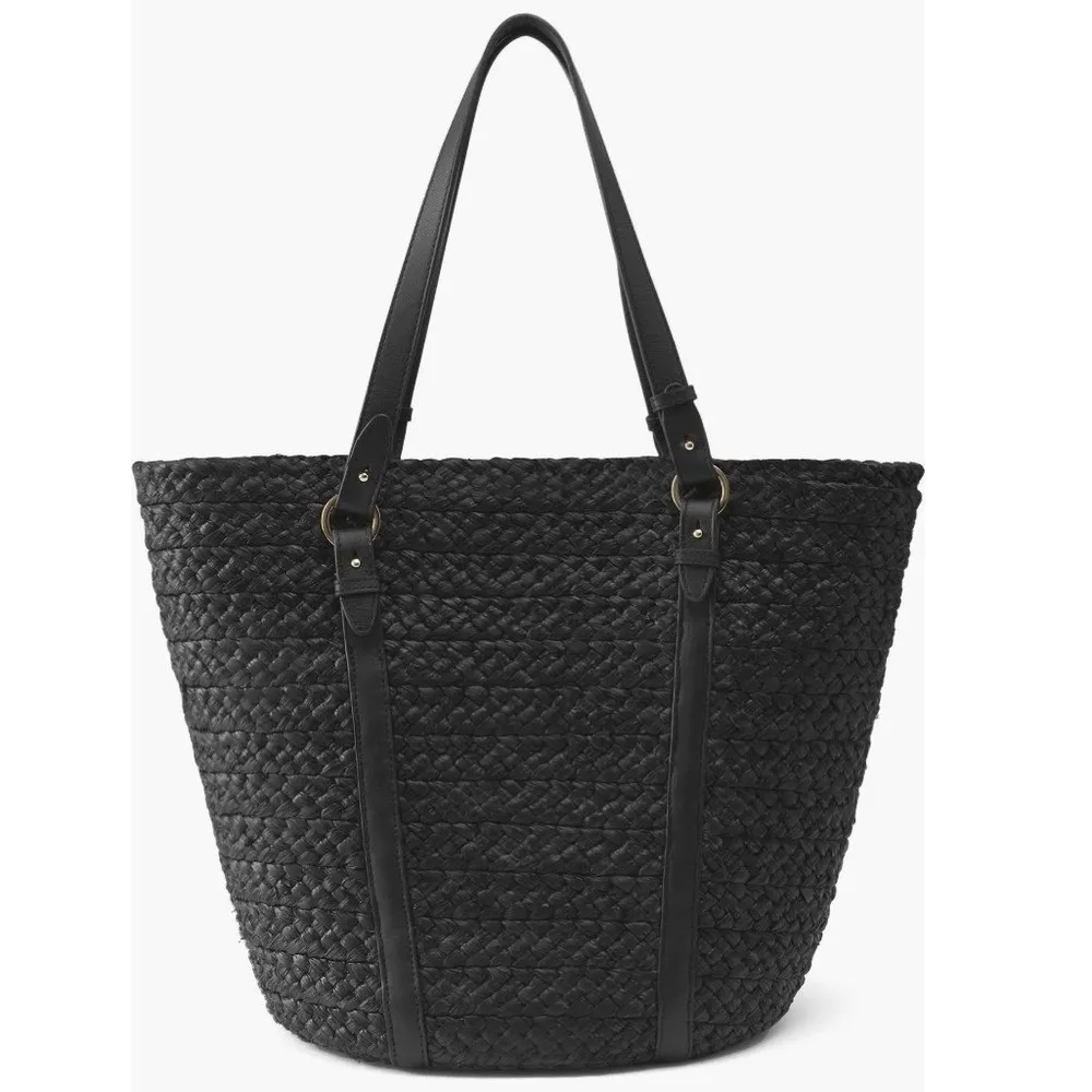 Helen Kaminski Pinimil Bridle Raffia Tote Bag, Black, Designer Luxury, NWT Black - Image 15