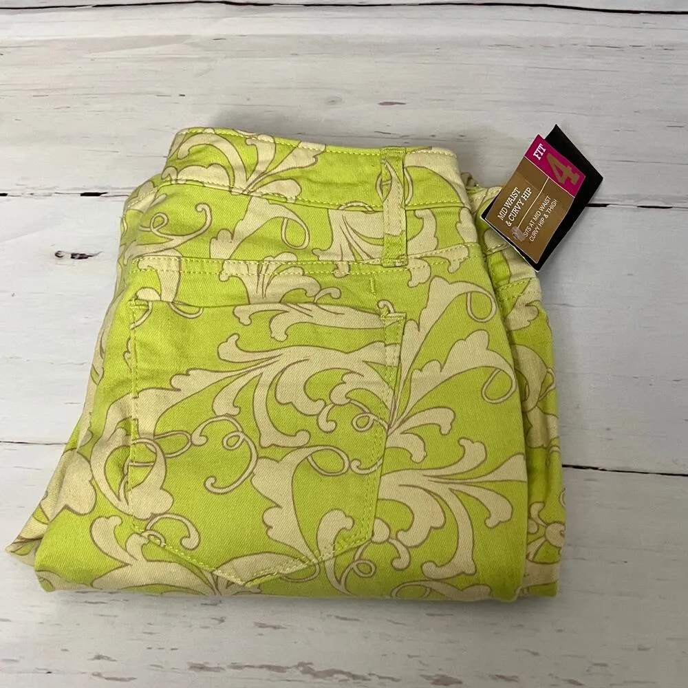 Mossimo Women's Skinny Jeans Yellow Print Fit 4 Sz 6 - Image 3
