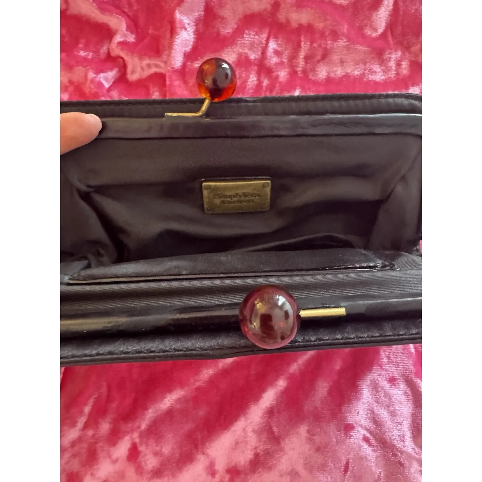 Simply Vera Wang Black Clutch Embellished Glam Formal Wedding Special Occasion - Image 3