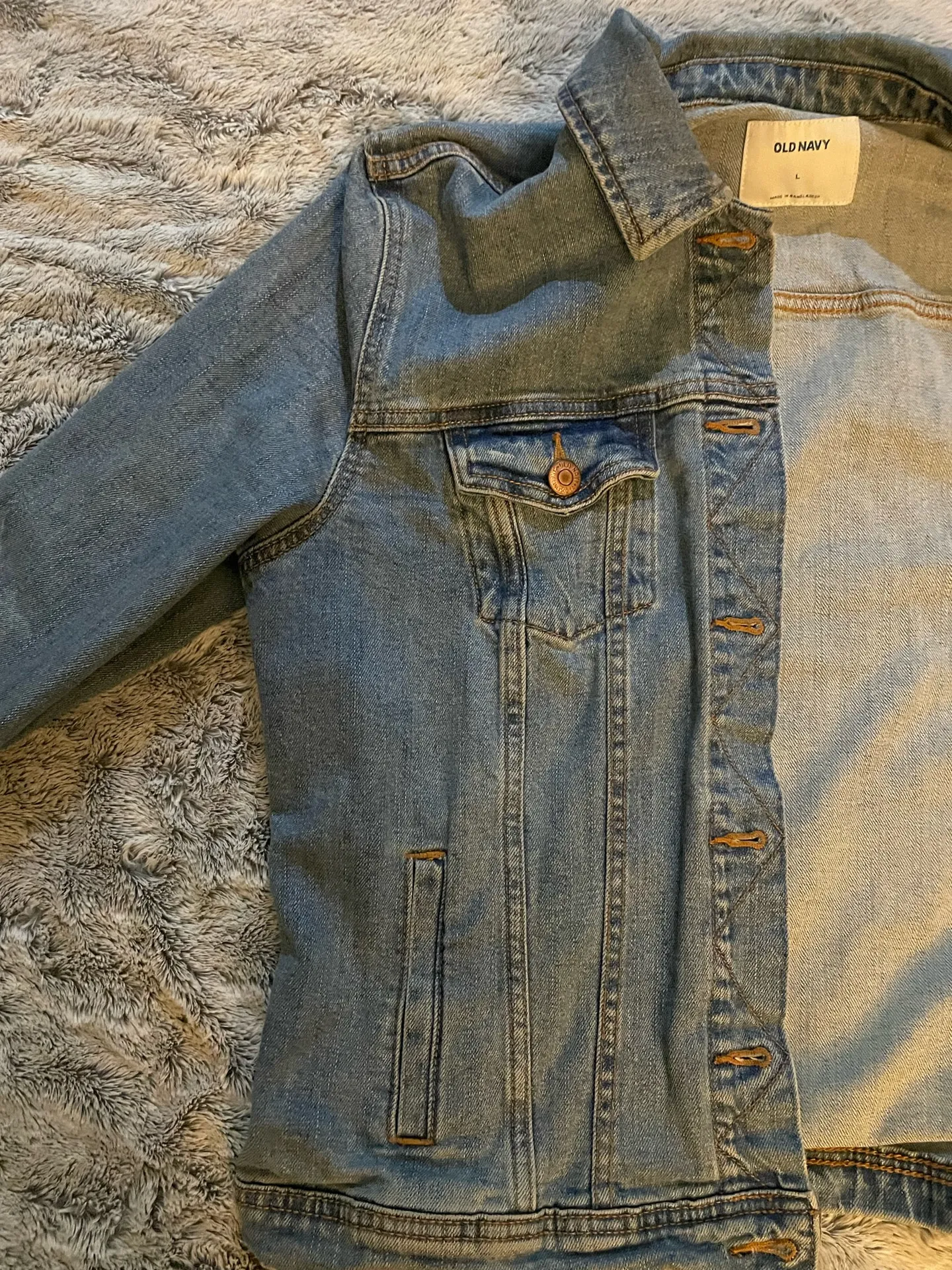 Old Navy Dark Wash Jean Jacket - Image 4