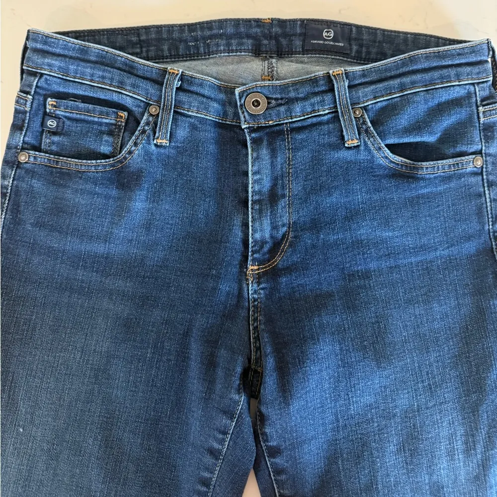 AG Adriano Goldschmied The Harper Smitten Wash Essential Straight Jeans Size 27 - Image 4