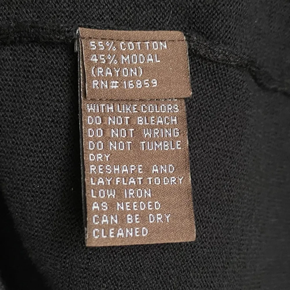 J. McLaughlin Corinne Drape Collar Neck Pullover Lightweight Sweater Black Sz XL - Image 4