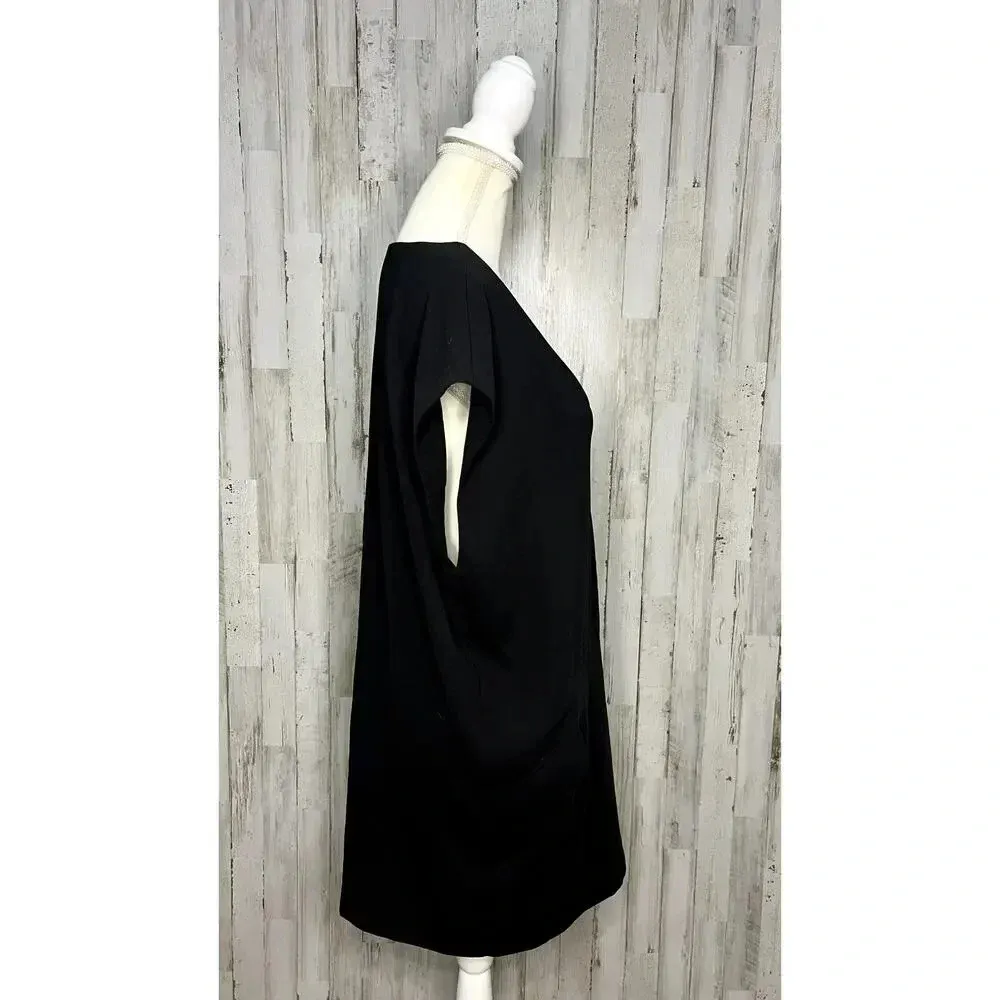 Banana Republic Women's Black‎ Crepe Cocoon Tee Dress Size Small - Image 3