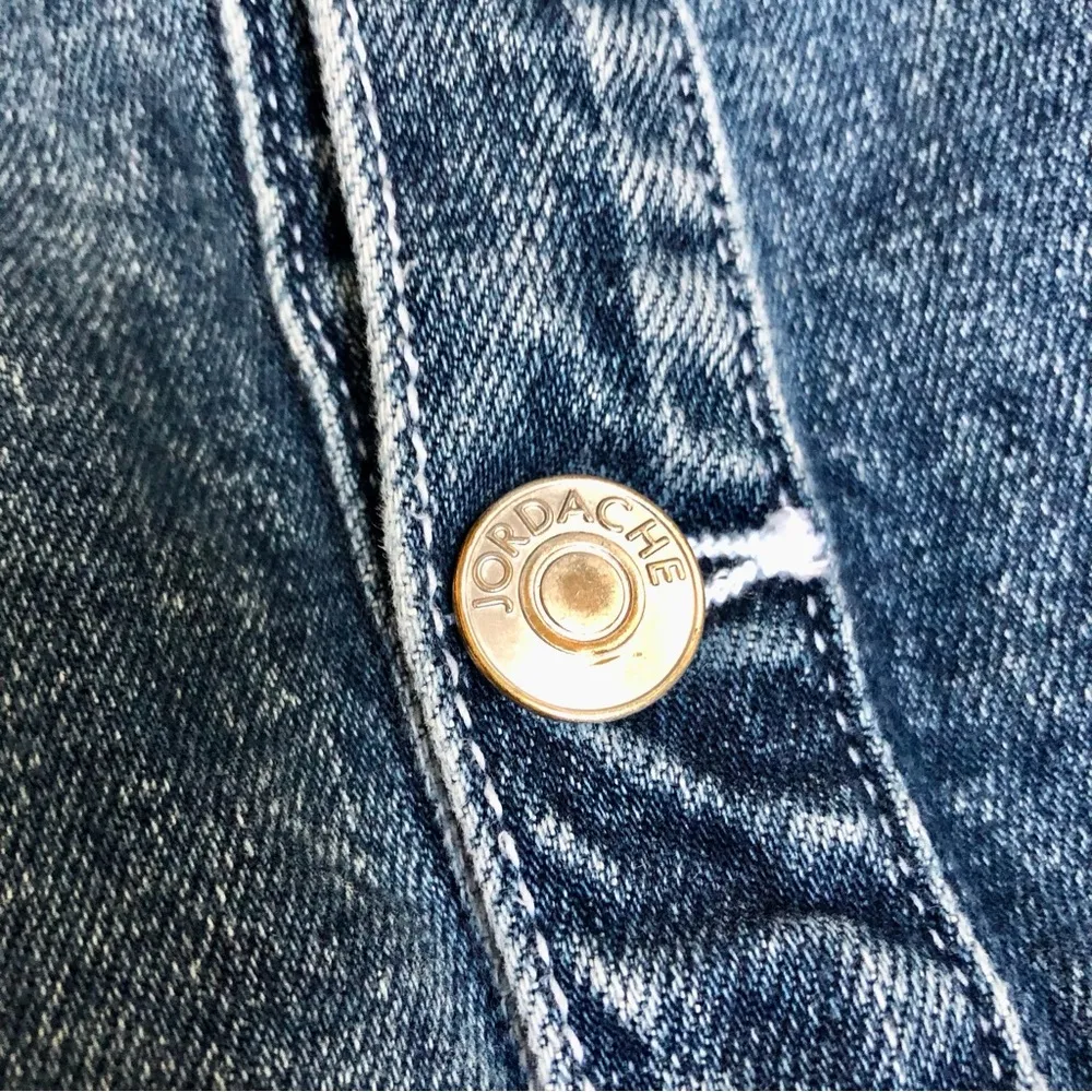 Strapless Denim Mini Dress Corset Bustier Button Front Sweetheart sz L - Image 9