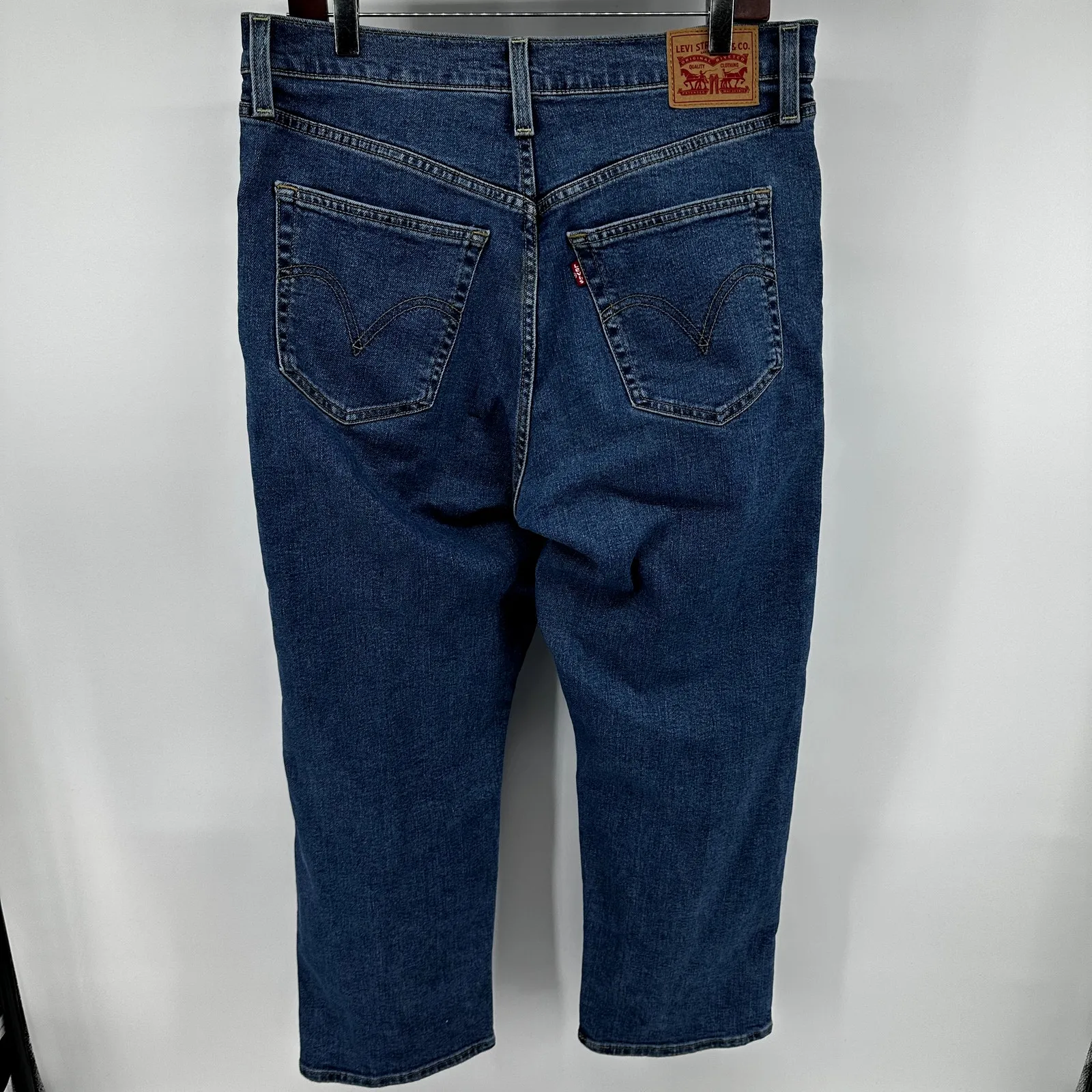 Levi's Ribcage Straight Jeans Ankle 12" Cotton Summer Slide Medium Wash 31"x27" - Image 5