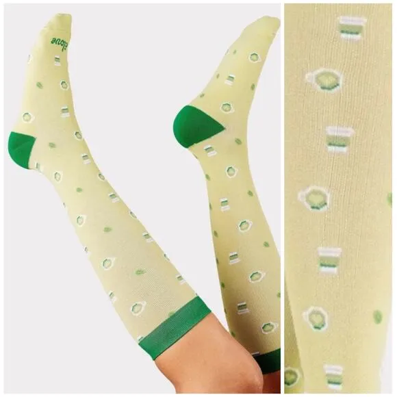 Clove Shoes Compression Socks Green Matcha Cups Large - Image 2