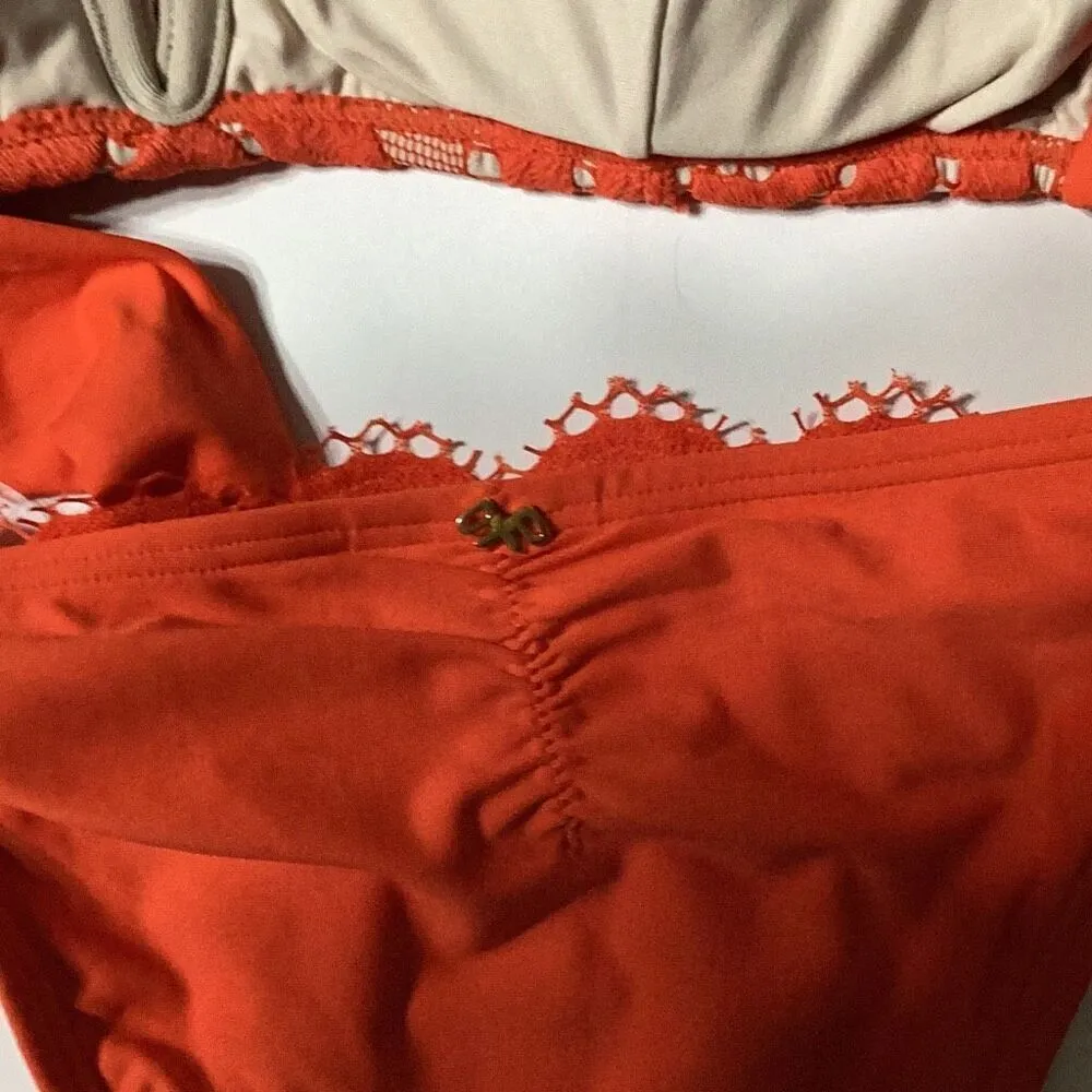 PilyQ New. PQ water lily lace v-wire bikini set. S-top/medium-bottom. Retails $168 - Image 7