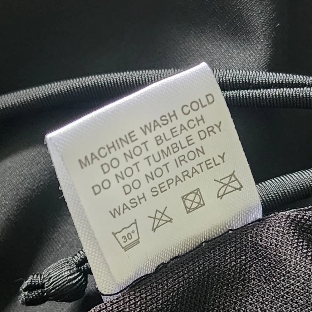 Black with Tie Dye Side Tie Swim Shorts NWOT Size XL - Image 7