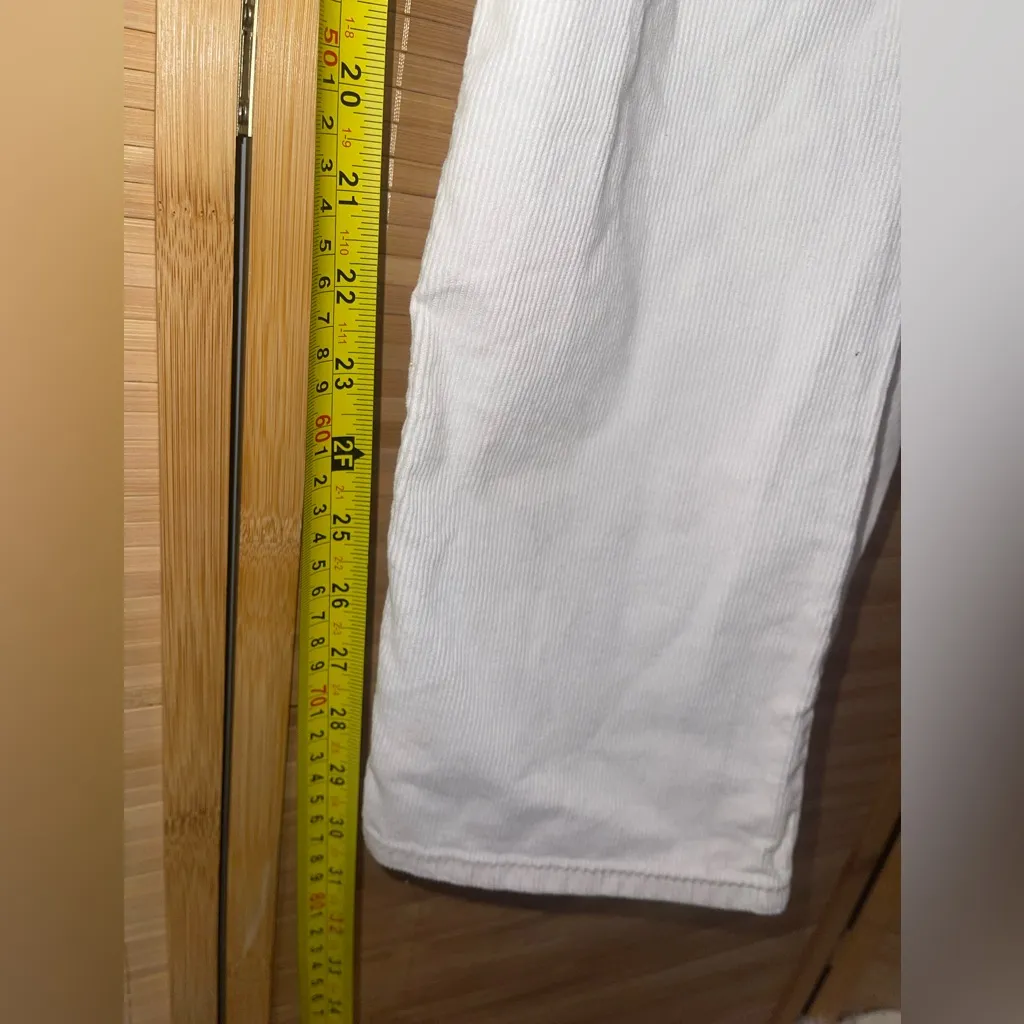 Vintage Y2K Aeropostale off white corduroy low rise pants slacks size 13/14 - Image 3