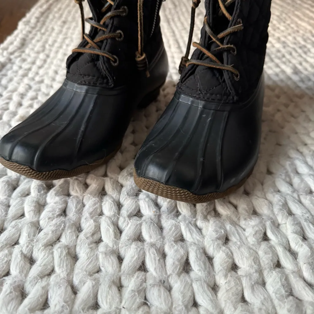Sperry Saltwater Quilted Duck Boots, Black, size 7.5 - Image 7