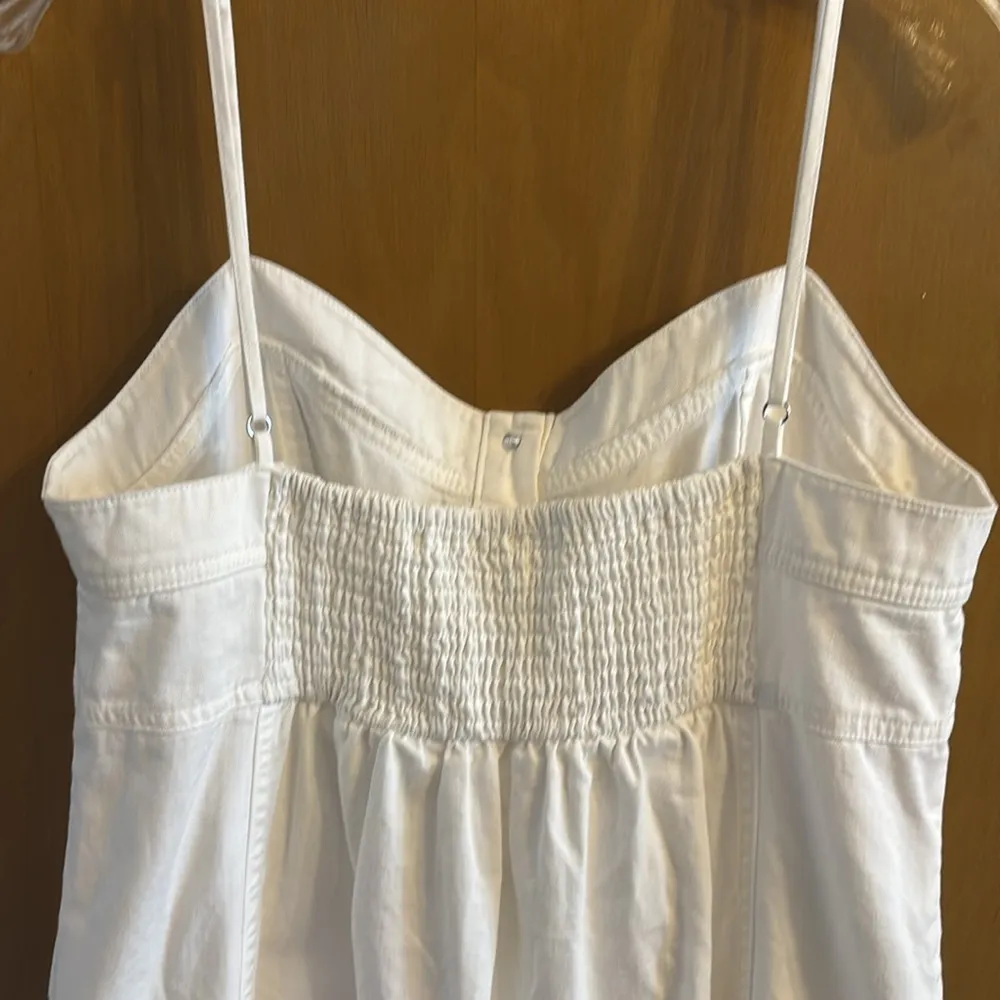 Boho maxi, white jean dress - Image 3