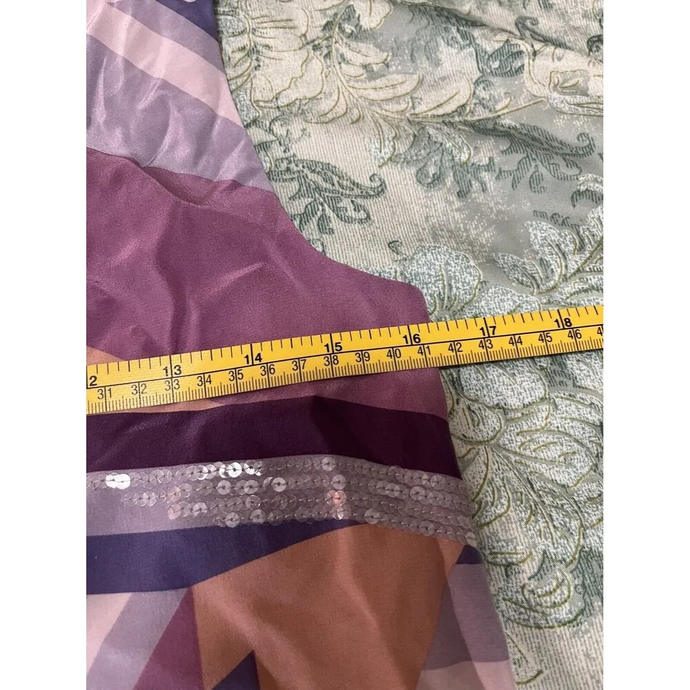 Forever New Dress Women M Purple  100% Silk V-neck size 8 - Image 5