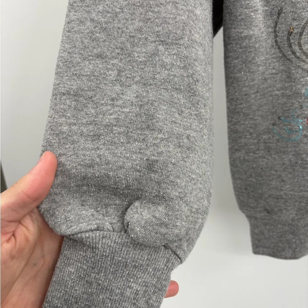 Vintage jerzees handprinted beaded art deco made usa sweatshirt size medium Gray - Image 8