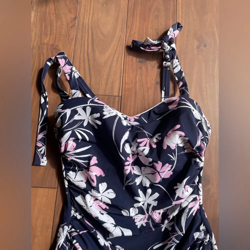 Profile By Gottex Sundance One Piece Swimsuit Size 10D Blue - Image 3