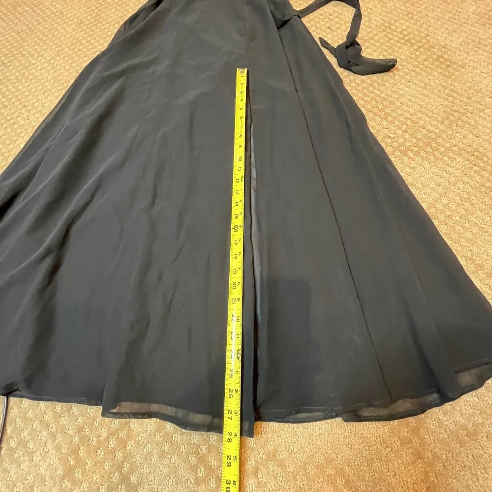 AZAZIE Black Strapless Sweetheart Long Chiffon Maxi Dress Bridesmaid Formal Prom - Image 9