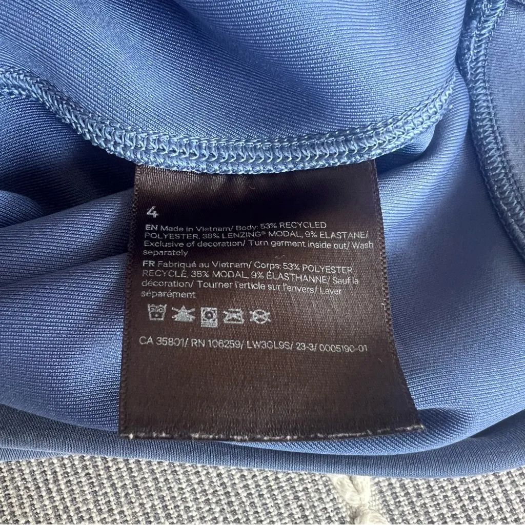 Lululemon  Softstreme Perfectly Oversized Cropped Crew Pitch Blue Size 4 - Image 8