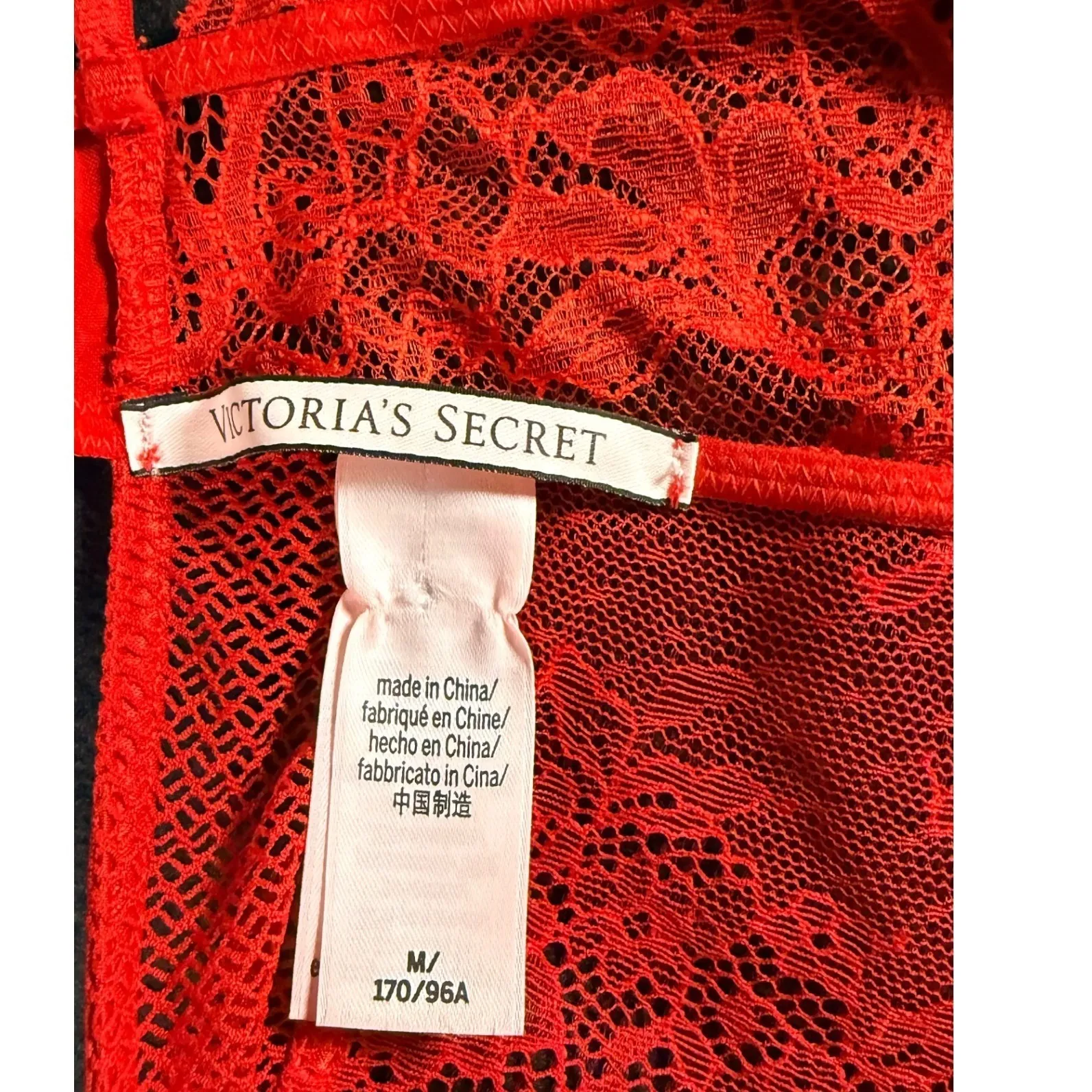 Victoria's Secret Red Lace Corset Garter Straps Lingerie M coquettecore - Image 5