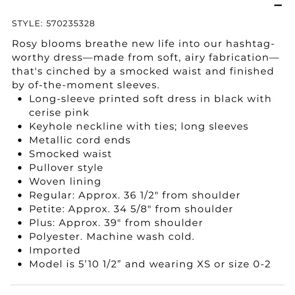 White House Black Market Bell Sleeve Floral Print Dress Black & Pink Size Small - Image 12