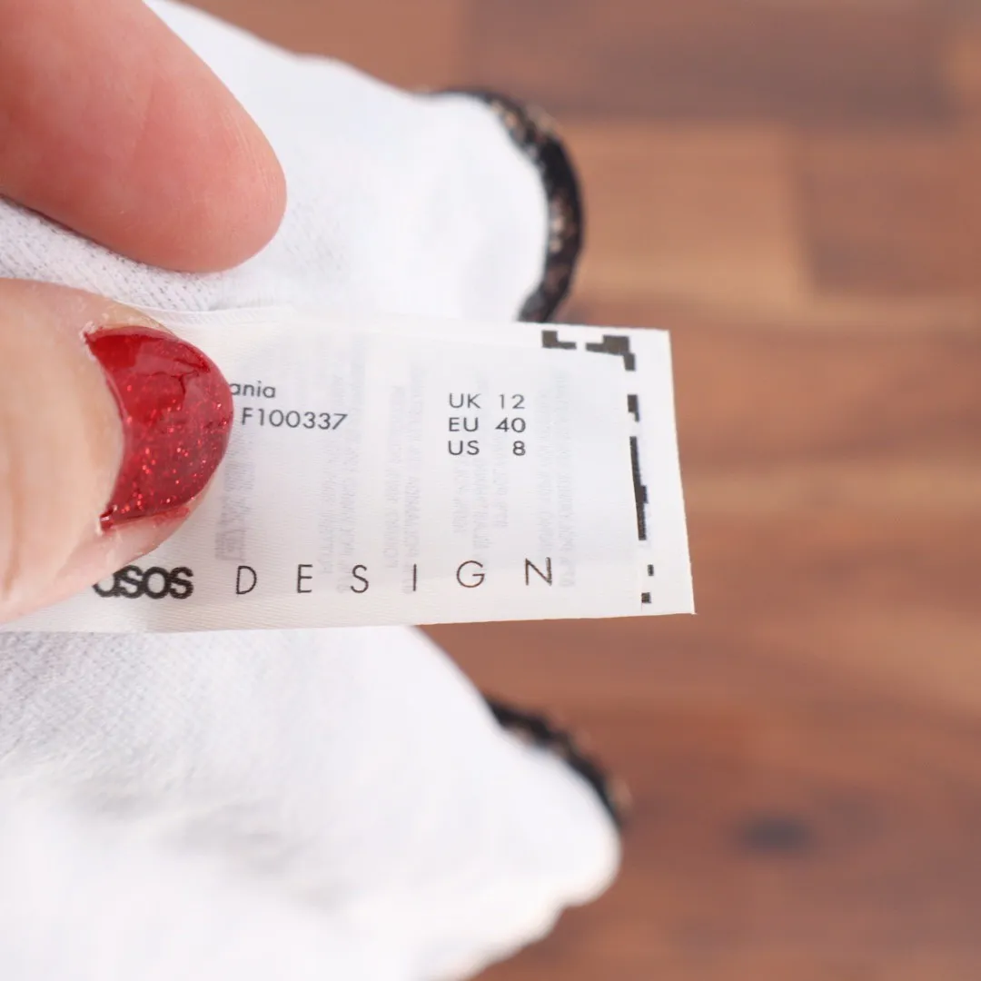 ASOS DESIGN Leopard Print Bikini Bottoms High Cut Cheeky Swimwear Size 8 Brown - Image 2