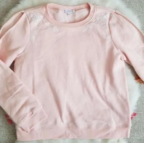 Rebecca Minkoff Pink Fleece Sweatshirt Cold Shoulder  - Image 2