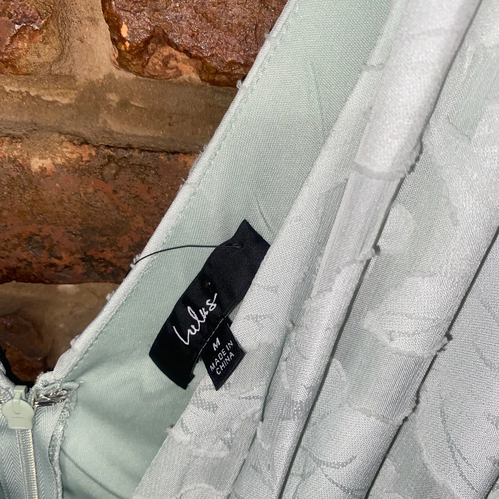 NWT Lulus Sweet Sophistication Sage Green Burnout Floral Maxi Dress Size Medium - Image 6