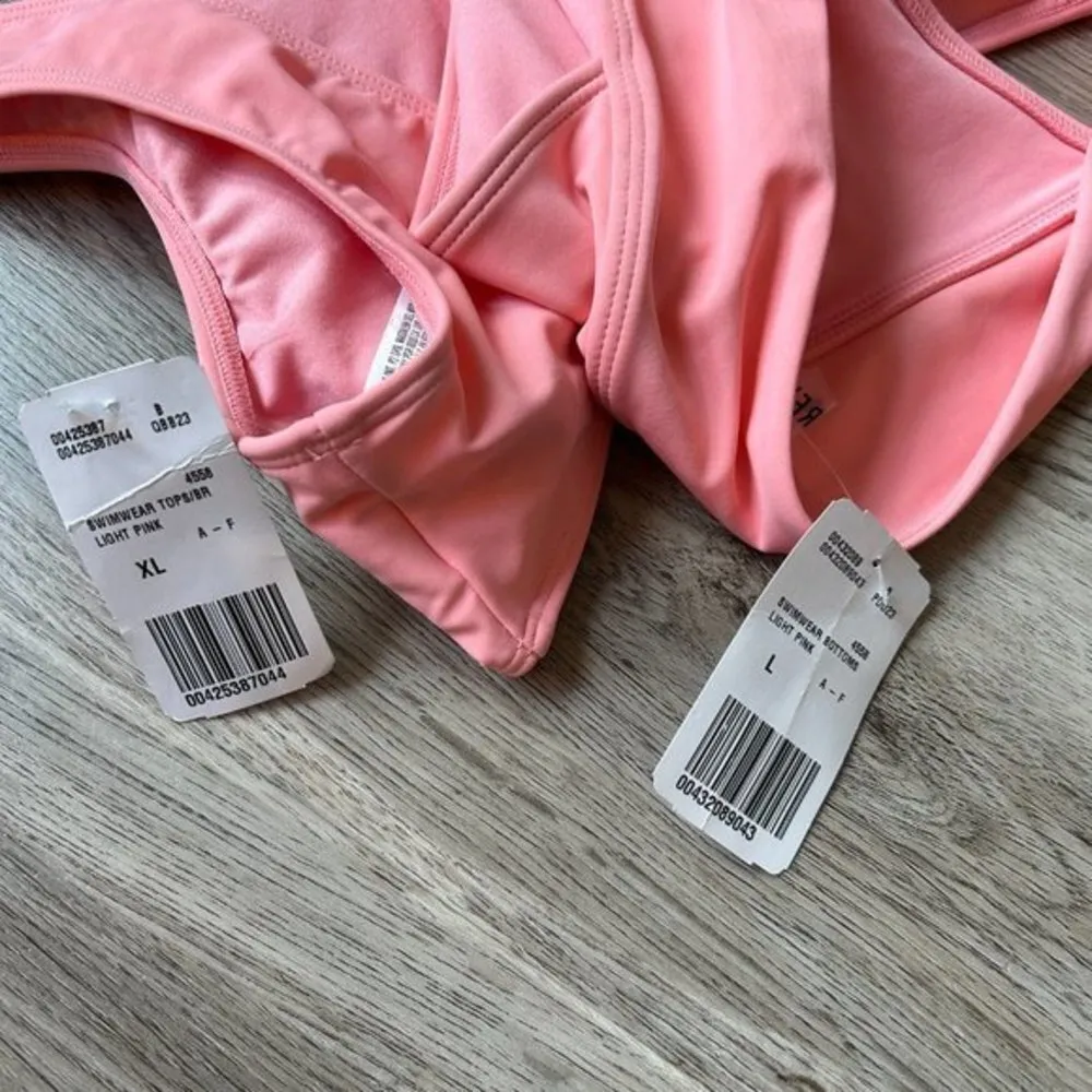 Forever 21 Light Pink V-Neck High Waist Bikini Set Size L/XL NWT - Image 10