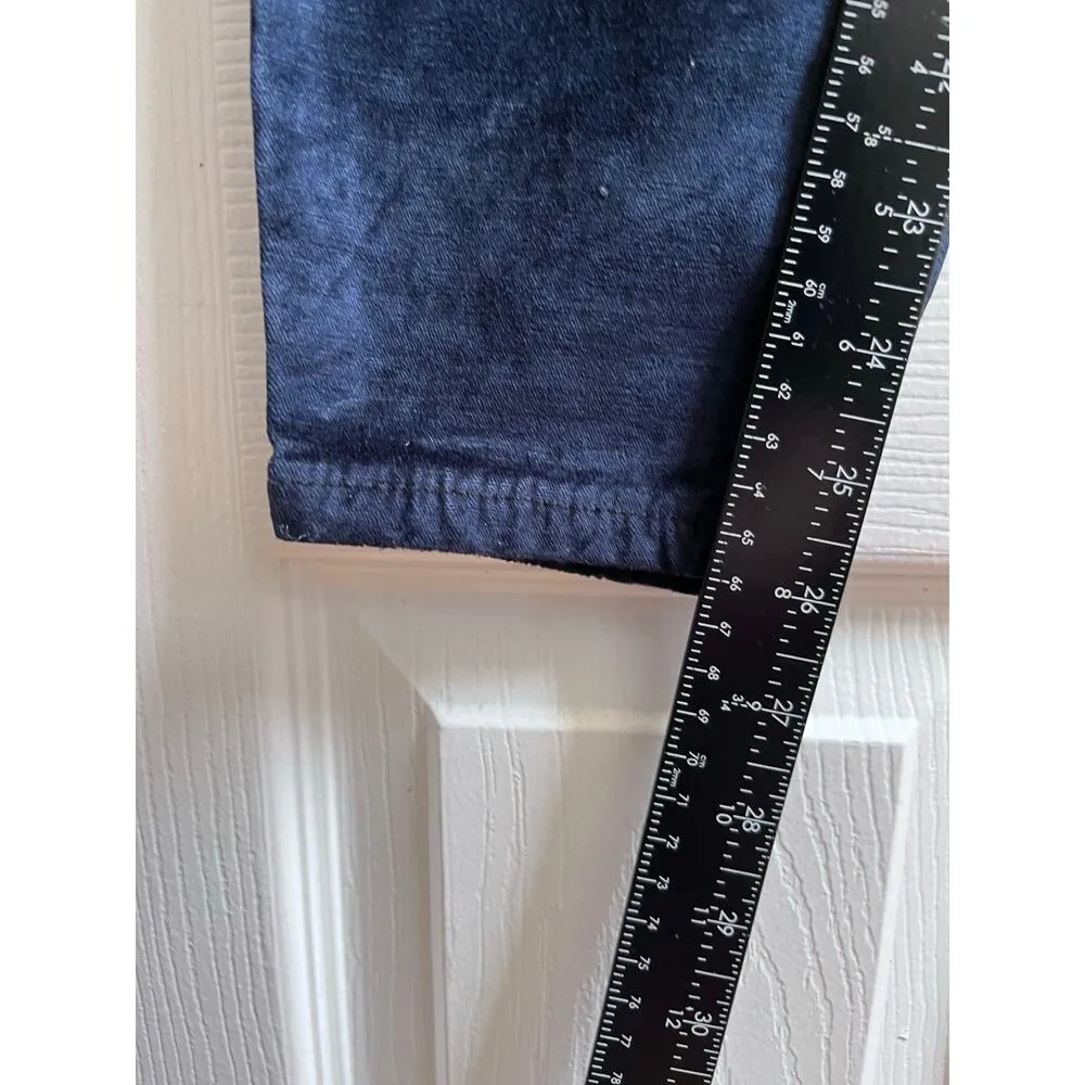 Free People Size 28 Blue Velvet Skinny Pant 26 Inch Inseam Holiday - Image 7