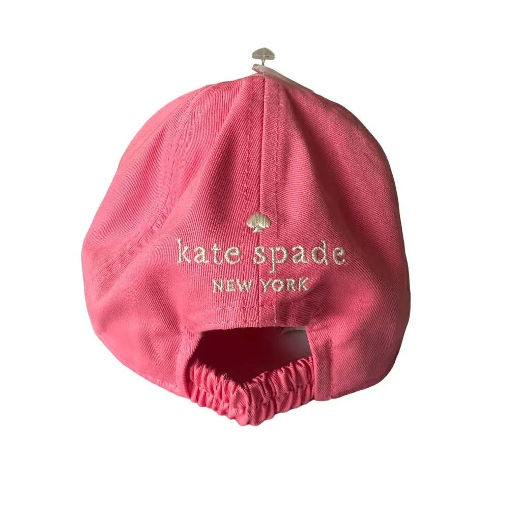 KATE SPADE Strawberry Shake Logo Baseball Hat Cap NEW NWT - Image 3