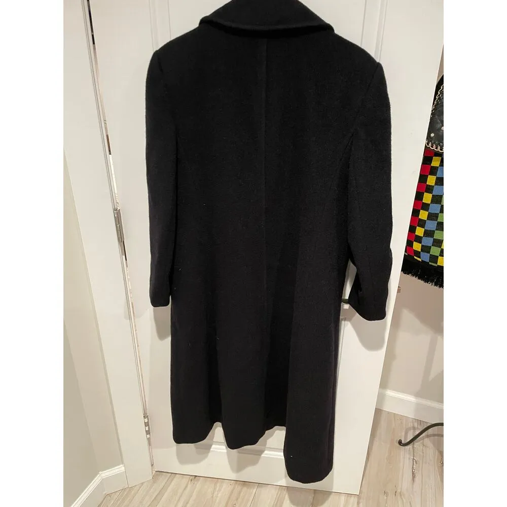 Vintage Pendleton long black pea coat 100% virgin wool size 12 - Image 3