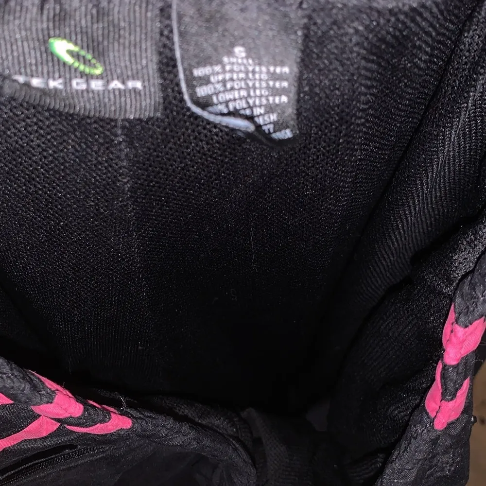 Tek Gear  black pink side stripes mesh lined athletic pants - Image 8