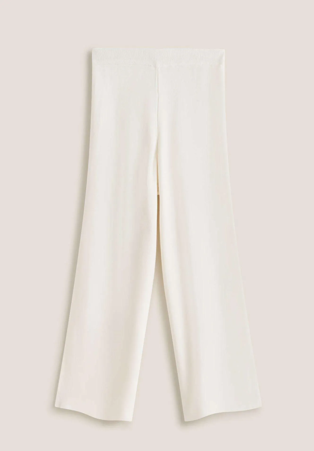 knitted high waist Cream pants - Image 4